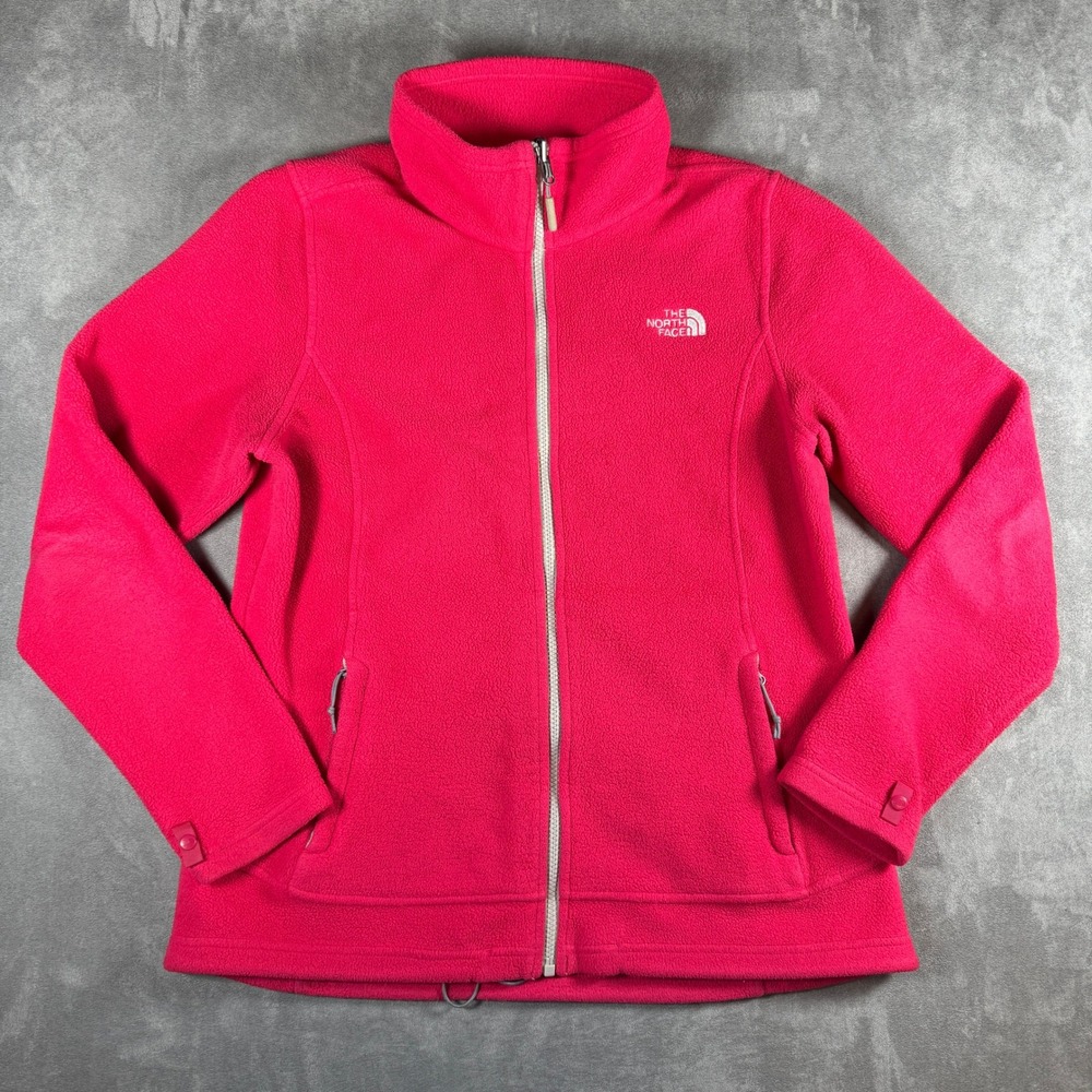 The North Face TKA 100 Full Zip Fleece Jacket Womens Large Pink Soft Lightweight